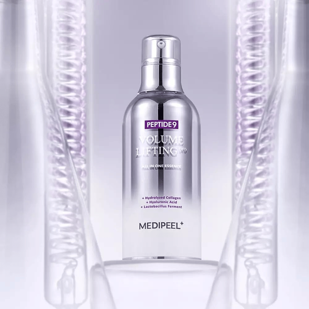 Medi-Peel Peptide 9 Volume Lifting Essence Hautpflege – koreanische Essenz mit Peptiden und Kollagen, die hilft, feine Linien zu reduzieren und die Hautbarriere zu stärken.