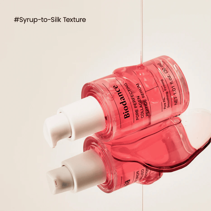 Biodance Pore Perfecting Collagen Peptide Serum mit seidig glatter Textur – feuchtigkeitsspendendes und straffendes Serum.