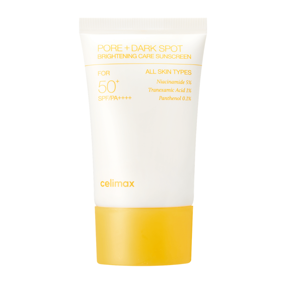 Celimax Pore+Dark Spot Brightening Care Sunscreen SPF50+ PA++++ – leichte koreanische Sonnencreme mit Niacinamid und Tranexamsäure für klarere und gleichmäßigere Haut