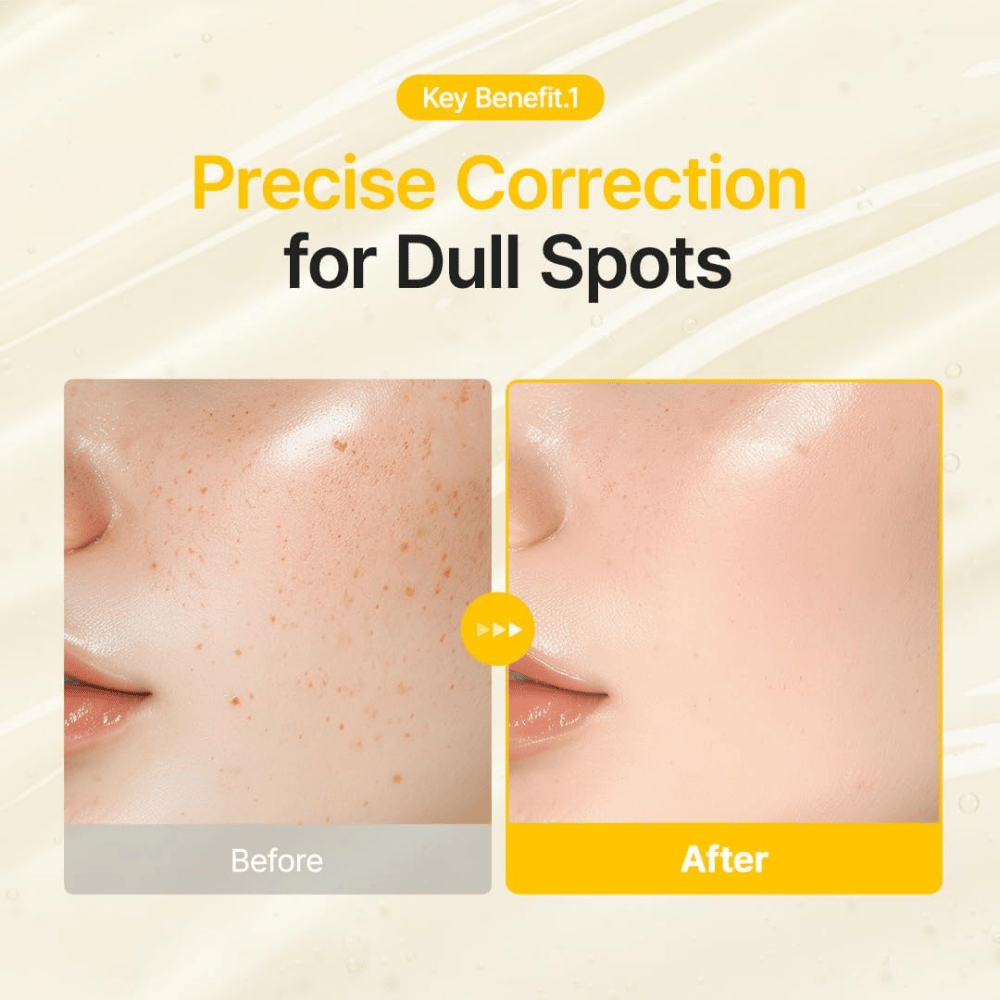 Purito SEOUL Pure Vitamin C Serum hilft dabei, die Sichtbarkeit von Pigmentflecken und ungleichmäßigem Hautton zu verbessern, für ein ebenmäßigeres Erscheinungsbild.