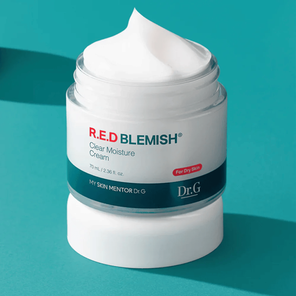 Dr.G R.E.D Blemish Clear Moisture Cream – reichhaltige Feuchtigkeitscreme, entwickelt für trockene und feuchtigkeitsarme Haut.