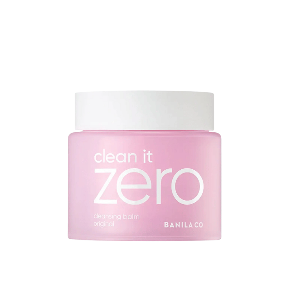 Eine Dose Clean It Zero Cleansing Balm Original 180ml auf weißem Hintergrund, die BANILA CO:s ursprüngliches Reinigungsbalsam für Hautpflege fördert.