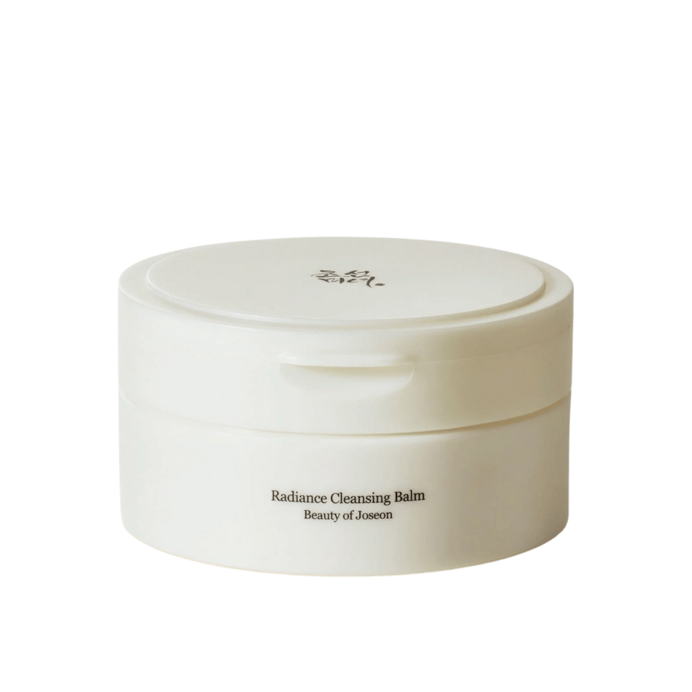 Produktbild von Beauty of Joseon Radiance Cleansing Balm in weißer Verpackung – ölbasiertes Reinigungsmittel für reine und klare Haut.
