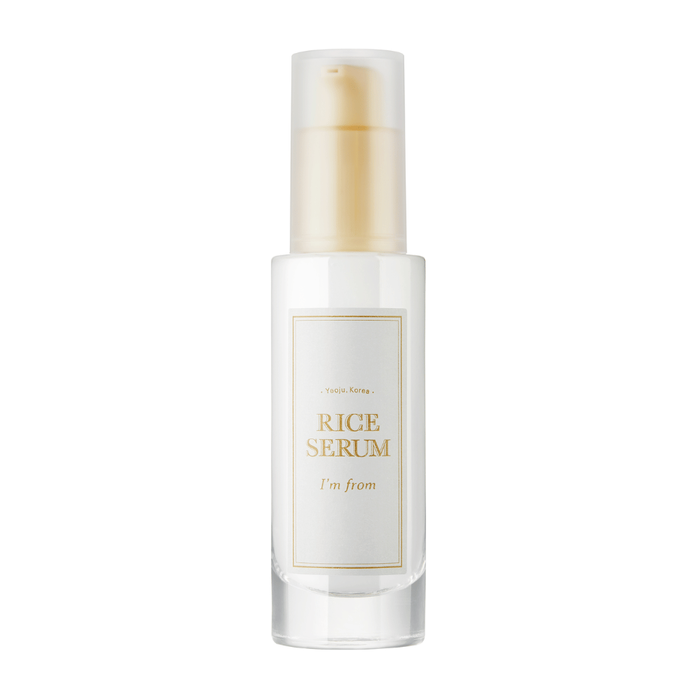 Flasche mit "I'm from" Rice Serum, Hautpflegeserum mit Reisextrakt.