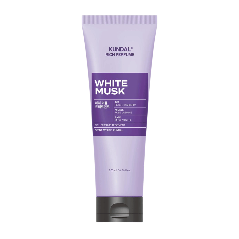 2. KUNDAL Rich Perfume Body Lotion White Musk 200 ml – feuchtigkeitsspendende Körperlotion mit Duft nach Pfirsich, Himbeere, Rose, Jasmin, Moschus und Vanille