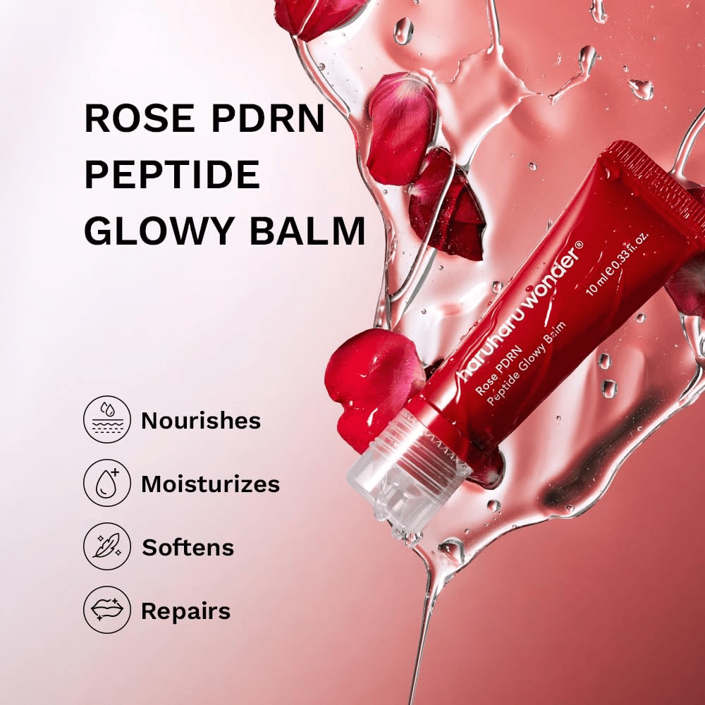 Haruharu Wonder Rose PDRN Peptide Glowy Balm – nährende und feuchtigkeitsspendende Lippenpflege für trockene und rissige Lippen