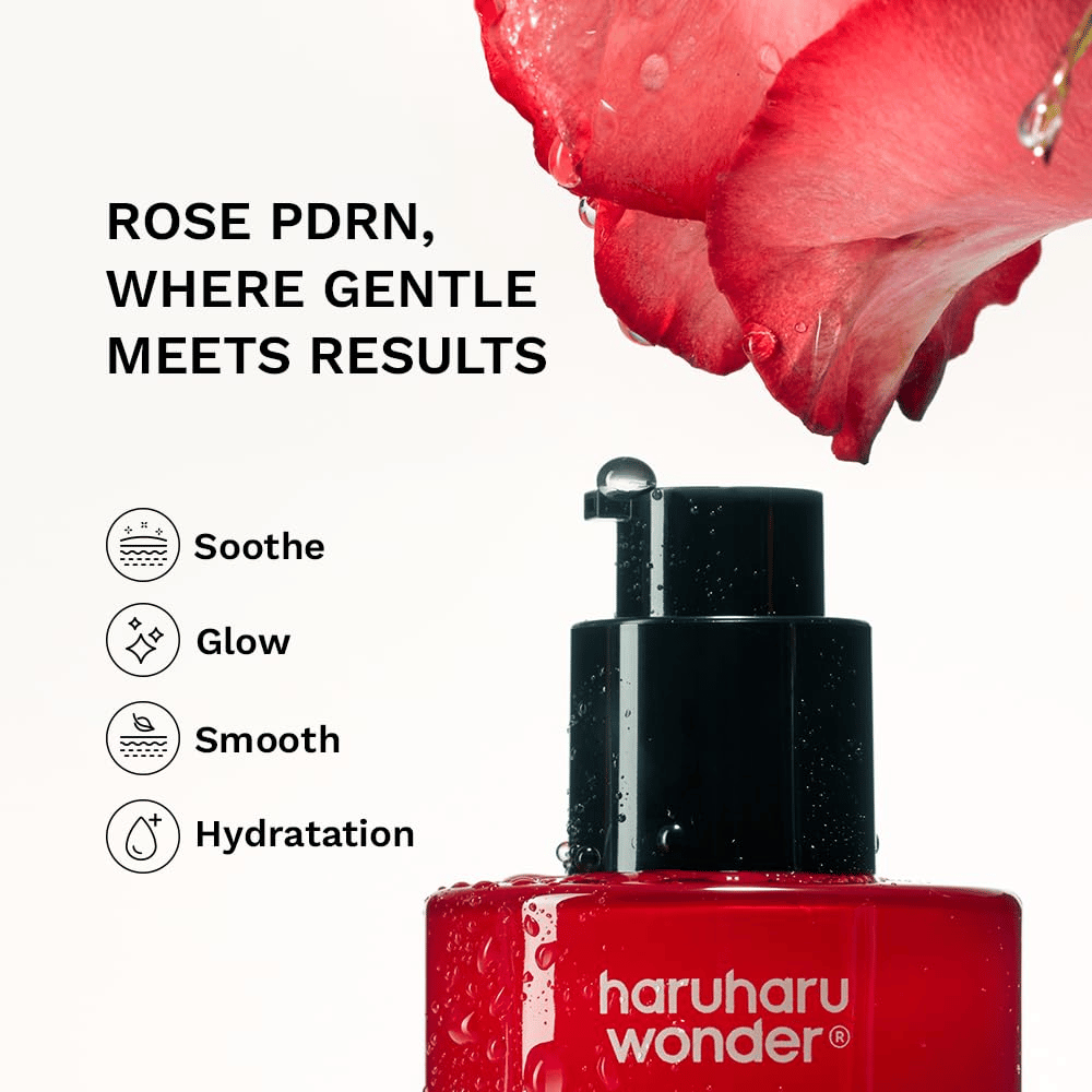 Haruharu Wonder Rose PDRN Soothing Serum – feuchtigkeitsspendendes Serum für Ausstrahlung, weichere Haut und beruhigende Wirkung
