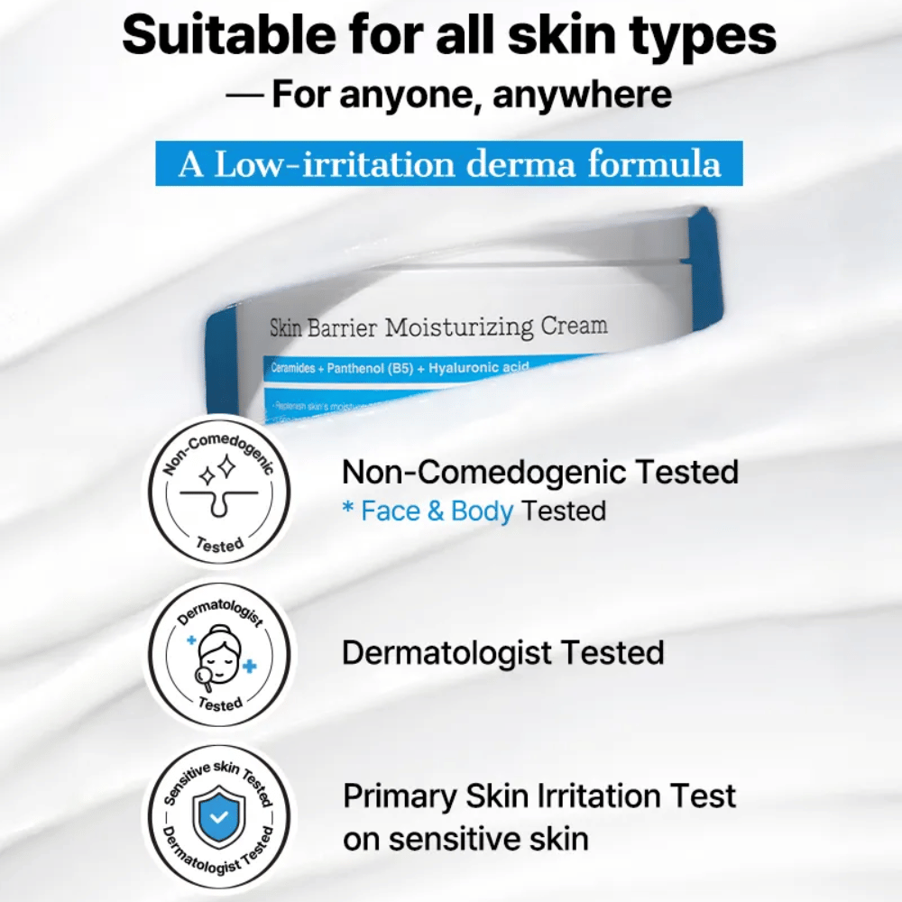 COSRX Skin Barrier Moisturizing Cream – dermatologisch getestet, nicht-komedogene Formel für empfindliche Haut.