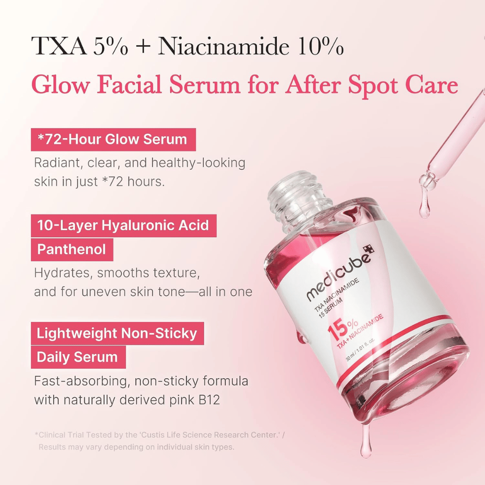 3. Medicube TXA Niacinamide 15 Serum – feuchtigkeitsspendendes Gesichtsserum mit Hyaluronsäure und Panthenol für einen gleichmäßigeren Hautton und mehr Ausstrahlung