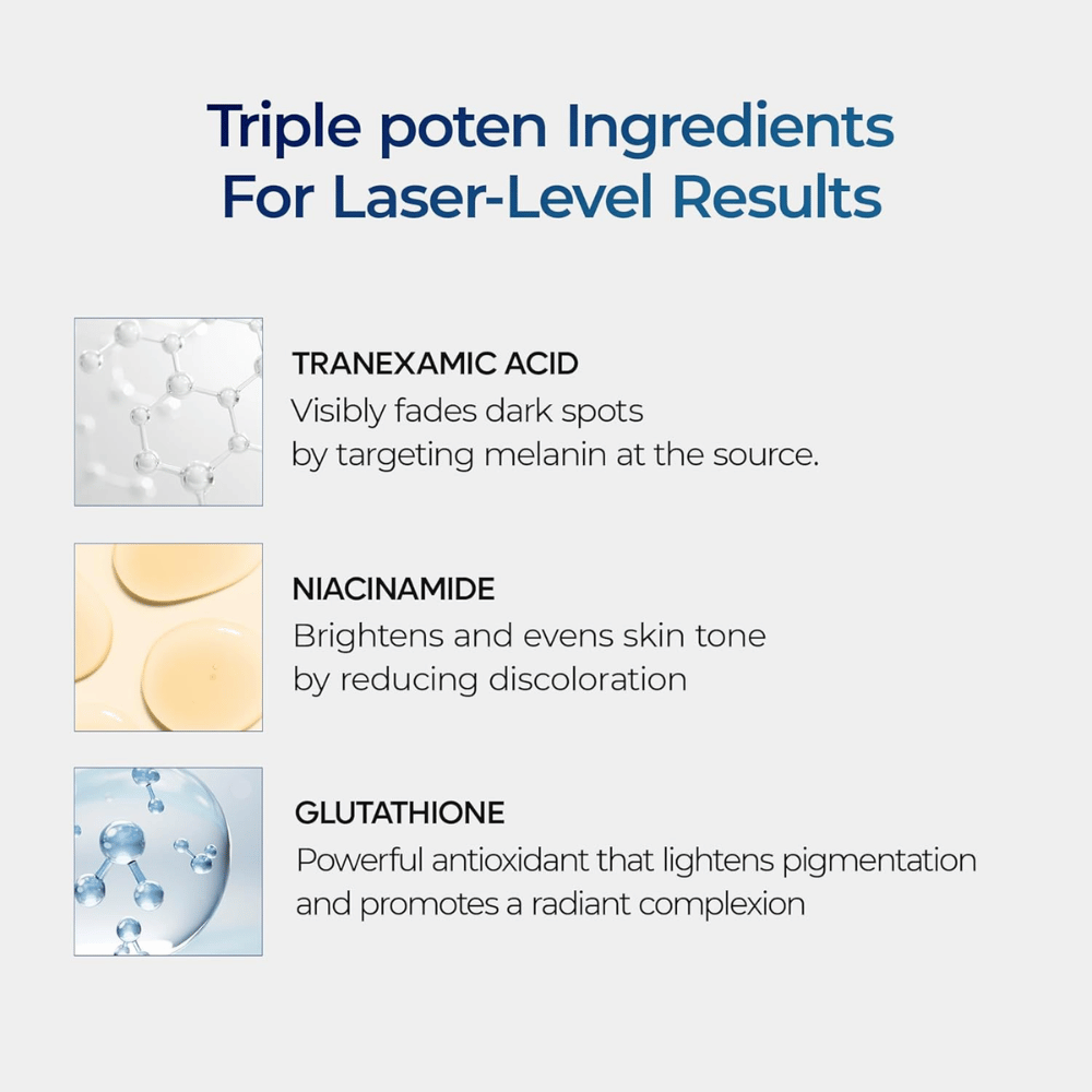 Dr.Melaxin TX Cream mit Tranexamsäure, Niacinamid und Glutathion, die Pigmentflecken reduziert und den Hautton ausgleicht für eine klarere Haut