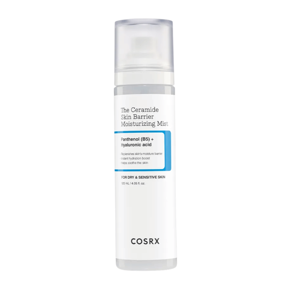 Produktbild von COSRX Ceramide Skin Barrier Moisturizing Mist – feuchtigkeitsspendendes Spray mit Panthenol und Hyaluronsäure.