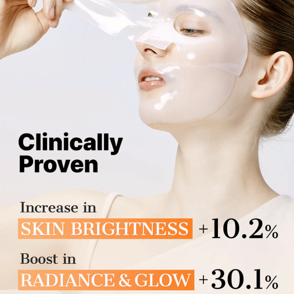 Klinisch getestete COSRX Alpha-Arbutin Hydrogel-Maske – leuchtkraftförderndes sheet mask, das die Hautklarheit, den Glow und die Gleichmäßigkeit bei regelmäßiger Anwendung verbessert.