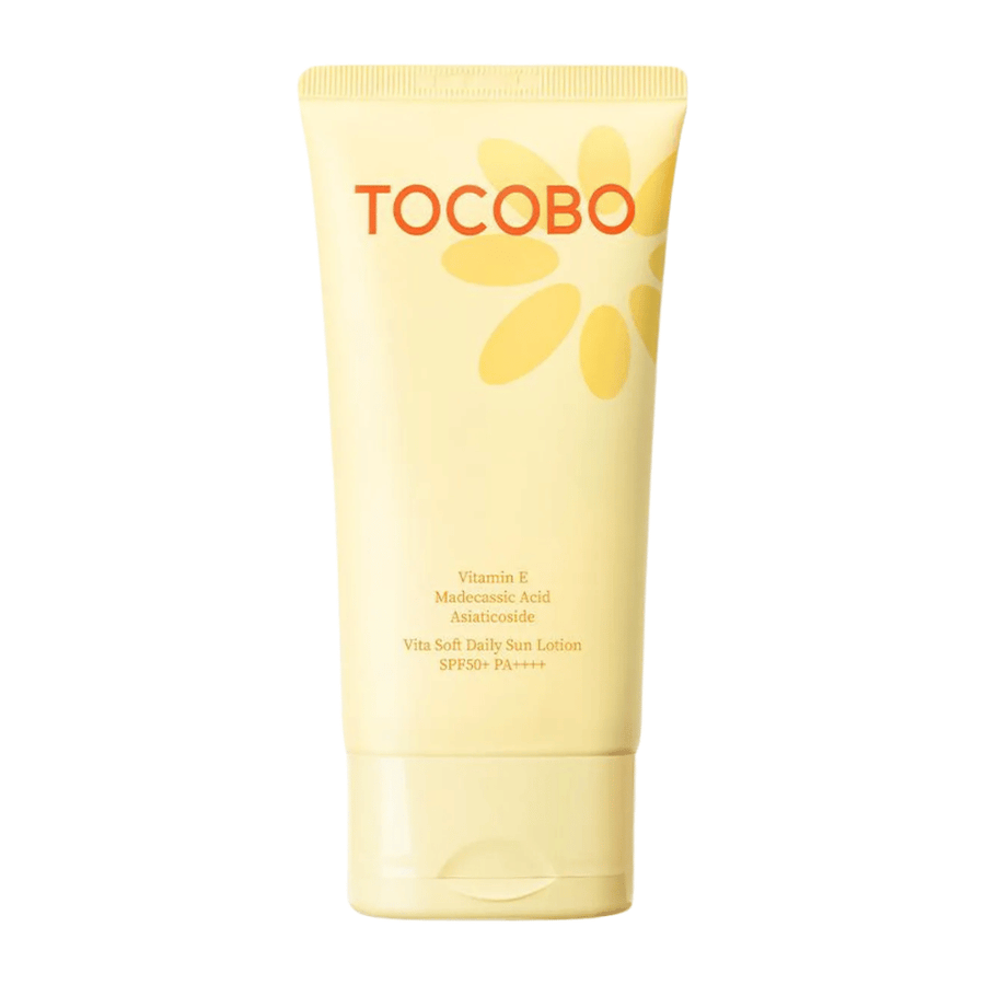Tocobo Vita Soft Daily Sun Lotion SPF50+ PA++++ vegane Sonnencreme mit Vitamin E, die die Haut schützt und ein weiches, mit Feuchtigkeit versorgtes Gefühl verleiht