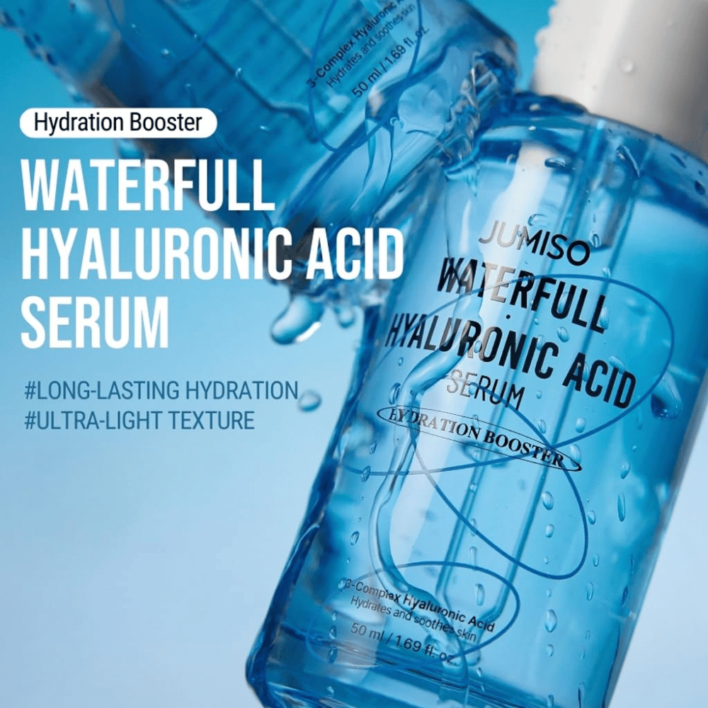 Jumiso Waterfull Hyaluronic Acid Serum – ultraleichtes koreanisches Feuchtigkeitsserum mit langanhaltender Feuchtigkeit und schneller Absorption