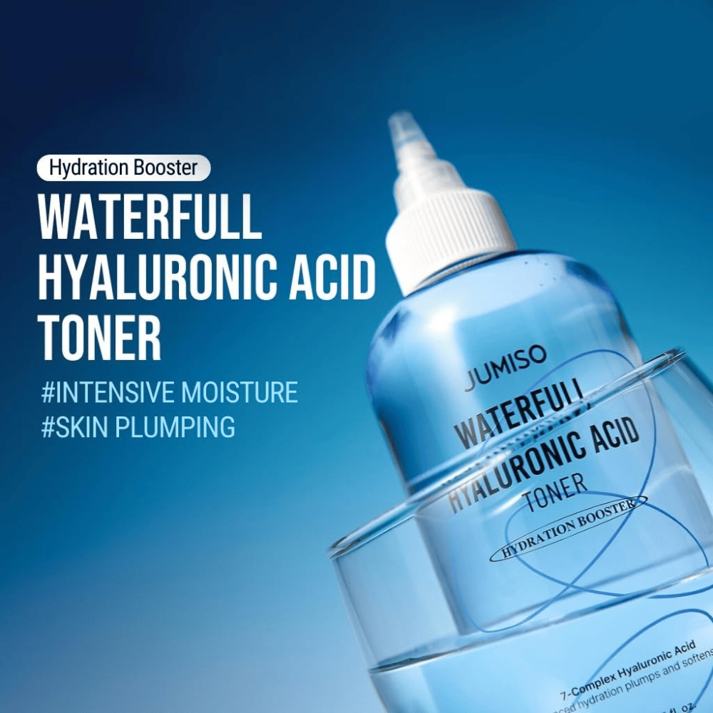 Jumiso Waterfull Hyaluronic Acid Gesichtswasser – koreanischer Feuchtigkeitstoner für intensive Feuchtigkeitsversorgung und pralle Haut mit leichtem, nicht klebrigem Gefühl