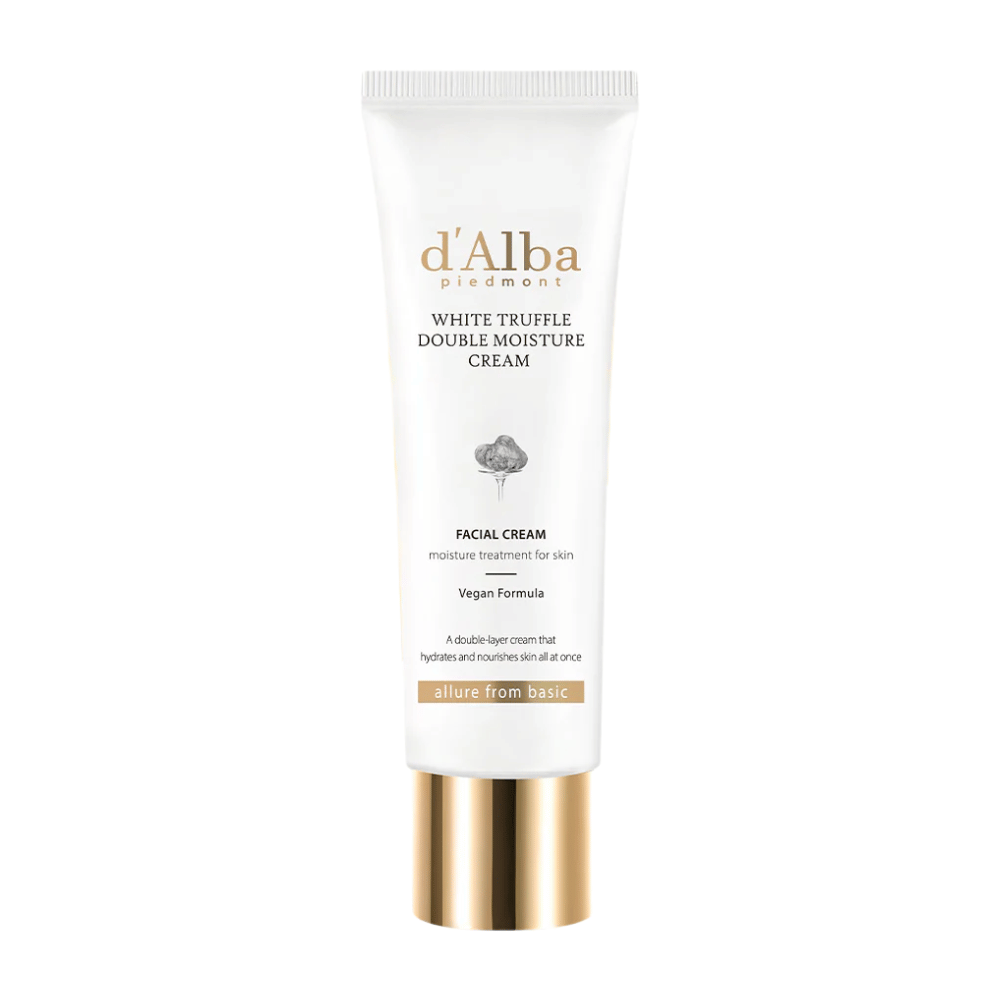 d'Alba White Truffle Double Moisture Cream ist eine Gesichtscreme mit veganer Formel, speziell entwickelt, um der Haut tiefgehende Feuchtigkeit und Nährstoffe zu bieten. Die doppelte Formel bietet langanhaltende Feuchtigkeit und unterstützt das natürliche Gleichgewicht der Haut für ein strahlendes Aussehen.