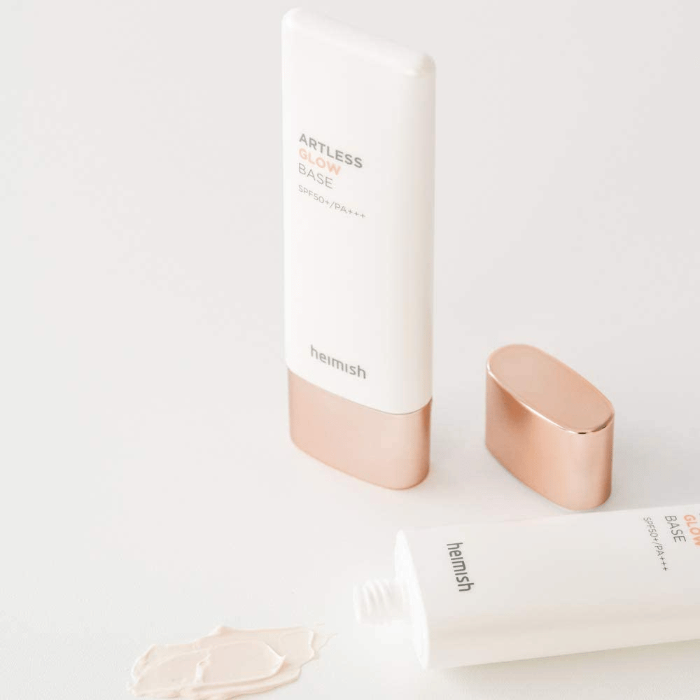 Eine Tube heimish Artless Glow Base SPF 50+ PA+++ 40ml Sonnencreme.