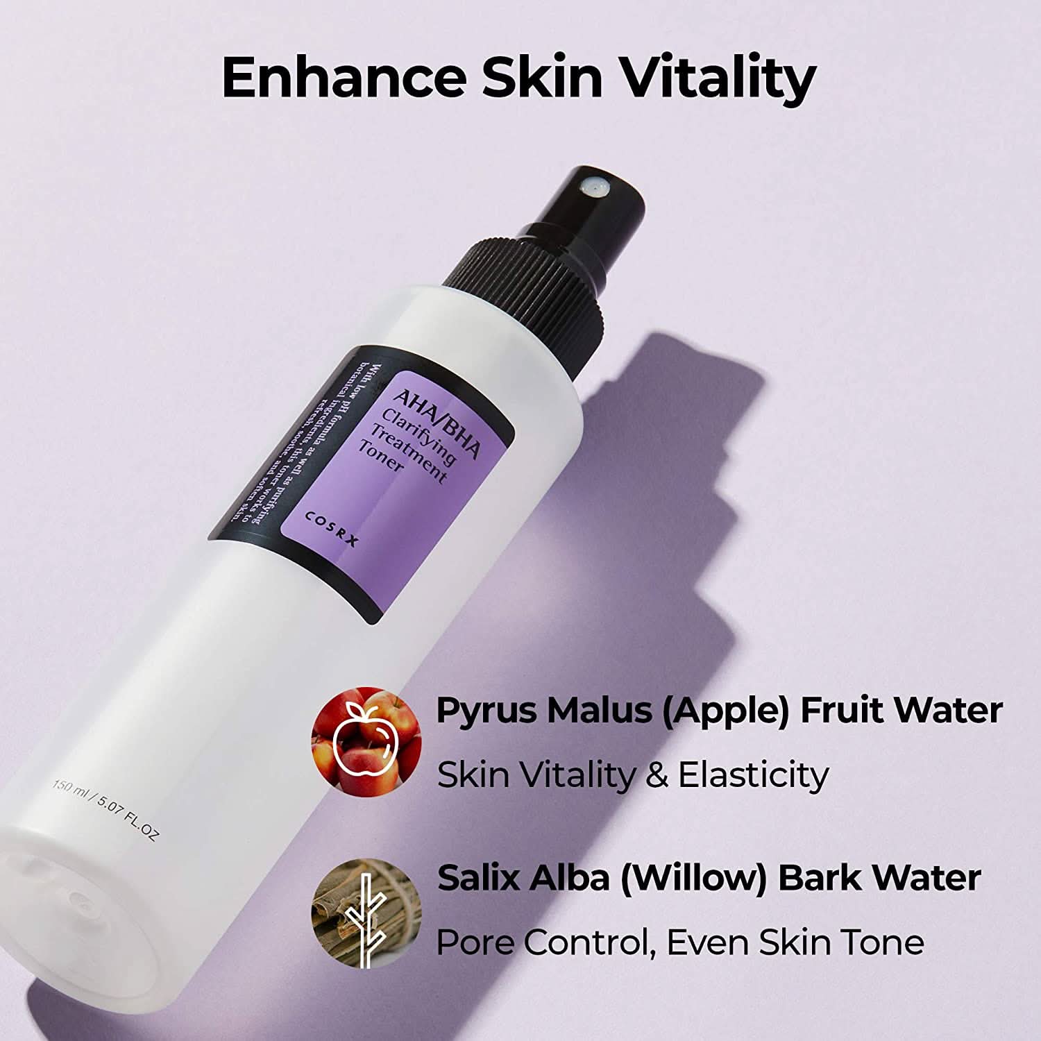 Eine Flasche COSRX AHA/BHA Clarifying Treatment Toner 150ml speziell gegen Mitesser.
