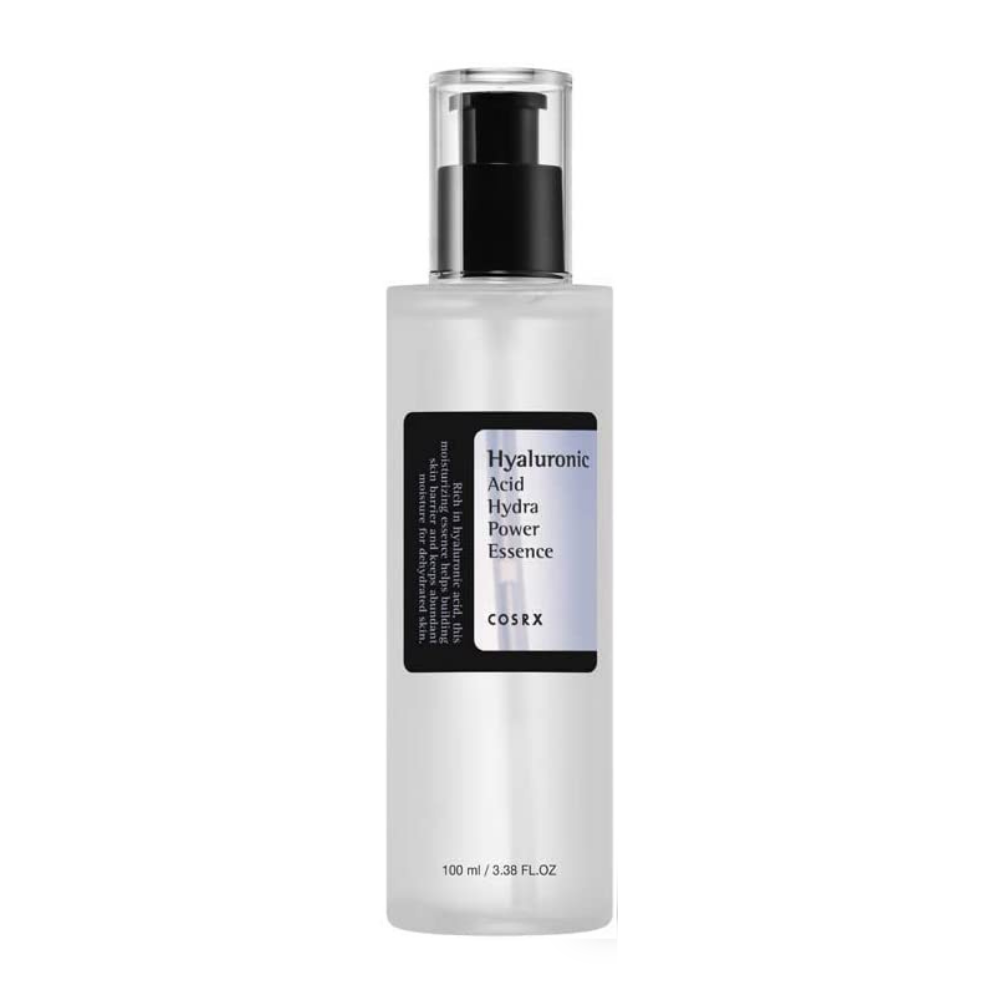 Ein COSRX Hyaluronic Acid Hydra Power Essence 100ml mit feuchtigkeitsspendenden Effekten.